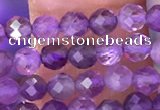 CTG1623 15.5 inches 3mm faceted round tiny amethyst beads