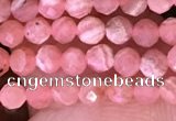 CTG1633 15.5 inches 3mm faceted round tiny rhodochrosite beads