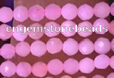 CTG1634 15.5 inches 2.5mm faceted round tiny pink opal beads