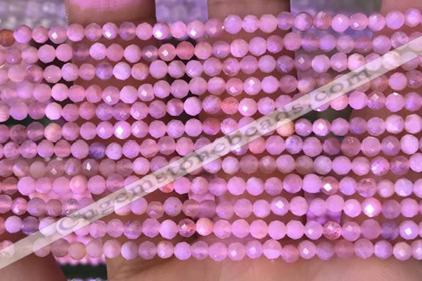 CTG1645 15.5 inches 3mm faceted round tiny moonstone beads