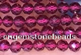 CTG1654 15.5 inches 2.5mm faceted round tiny red garnet beads