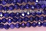 CTG1666 15.5 inches 2mm faceted round tiny blue goldstone beads