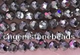 CTG1669 15.5 inches 2mm faceted round tiny pyrite beads