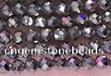 CTG1669 15.5 inches 2mm faceted round tiny pyrite beads