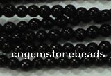 CTG17 15.5 inches 2mm round A grade tiny black agate beads