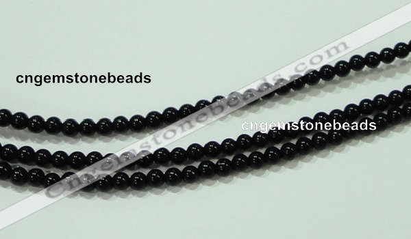 CTG18 15.5 inches 3mm round A grade tiny black agate beads