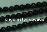 CTG19 15.5 inches 3mm round B grade tiny black agate beads