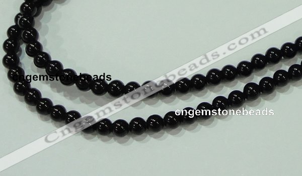 CTG20 15.5 inches 4mm round B grade tiny black agate beads