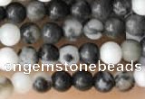 CTG2026 15 inches 2mm,3mm black & white jasper beads