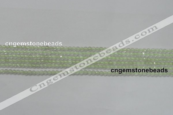 CTG204 15.5 inches 3mm faceted round tiny prehnite gemstone beads