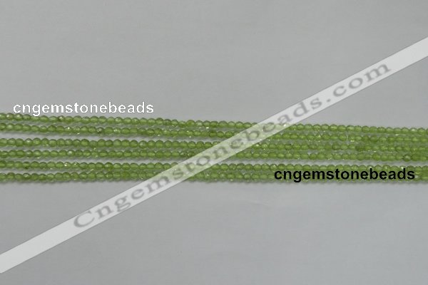 CTG206 15.5 inches 3mm faceted round tiny prehnite gemstone beads