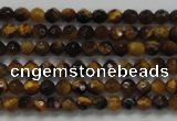 CTG207 15.5 inches 3mm faceted round tiny yellow tiger eye beads