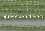 CTG210 15.5 inches 2mm faceted round tiny olive quartz beads