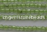 CTG210 15.5 inches 2mm faceted round tiny olive quartz beads