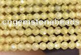 CTG2103 15 inches 2mm faceted round tiny quartz glass beads