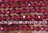 CTG2112 15 inches 2mm faceted round tiny quartz glass beads