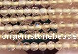 CTG2114 15 inches 2mm faceted round tiny quartz glass beads