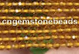 CTG2116 15 inches 2mm faceted round tiny quartz glass beads