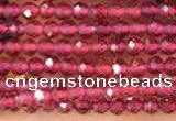 CTG2117 15 inches 2mm faceted round tiny quartz glass beads