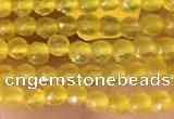 CTG2120 15 inches 2mm,3mm faceted round yellow agate gemstone beads