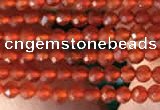 CTG2121 15 inches 2mm,3mm faceted round red agate gemstone beads