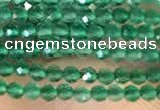 CTG2122 15 inches 2mm,3mm faceted round green agate gemstone beads