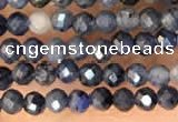 CTG2137 15 inches 2mm,3mm faceted round blue dumortierite beads