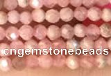 CTG2139 15 inches 2mm,3mm faceted round rhodochrosite gemstone beads