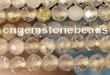 CTG2143 15 inches 2mm,3mm faceted round golden rutilated quartz beads