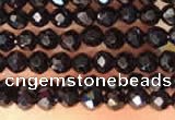 CTG2144 15 inches 2mm,3mm faceted round black spinel beads