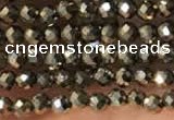 CTG2146 15 inches 2mm,3mm & 4mm faceted round pyrite gemstone beads