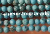 CTG2151 15 inches 2mm,3mm faceted round synthetic turquoise beads