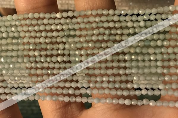 CTG2155 15 inches 2mm,3mm faceted round amazonite gemstone beads