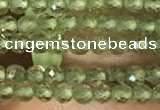 CTG2157 15 inches 2mm,3mm faceted round olive quartz gemstone beads