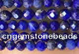 CTG2159 15 inches 2mm,3mm faceted round lapis lazuli beads