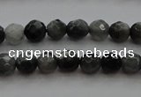 CTG216 15.5 inches 3mm faceted round tiny eagle eye jasper beads