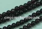 CTG22 15.5 inches 3mm round B grade tiny garnet beads wholesale