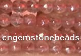 CTG2204 15 inches 2mm,3mm faceted round cherry quartz beads