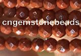 CTG2206 15 inches 2mm,3mm faceted round red jasper beads