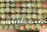 CTG2214 15 inches 2mm,3mm faceted round unakite gemstone beads