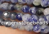 CTG2216 15 inches 2mm,3mm faceted round sodalite gemstone