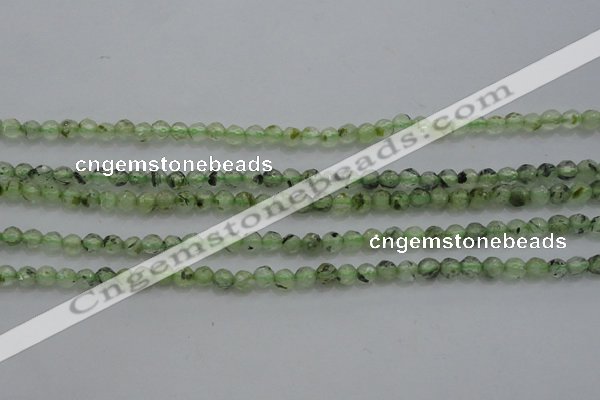 CTG224 15.5 inches 3mm faceted round tiny green rutilated quartz beads