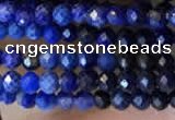 CTG2241 15 inches 2mm faceted round natural lapis lazuli beads