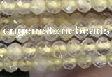 CTG2244 15 inches 2mm faceted round golden rutilated quartz beads