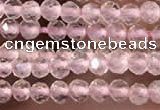 CTG2248 15 inches 2mm faceted round rose quartz beads