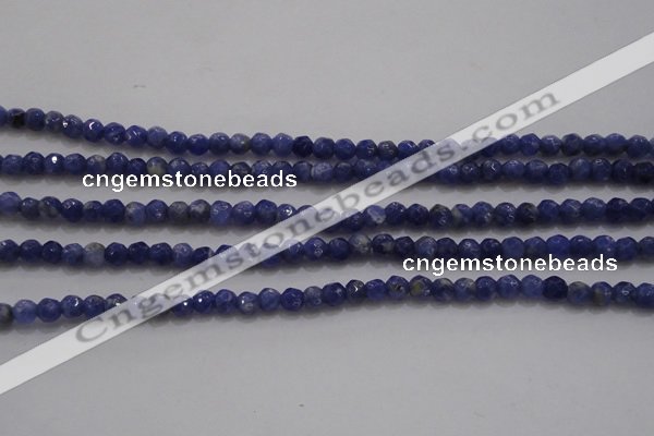 CTG227 15.5 inches 3mm faceted round tiny sodalite gemstone beads