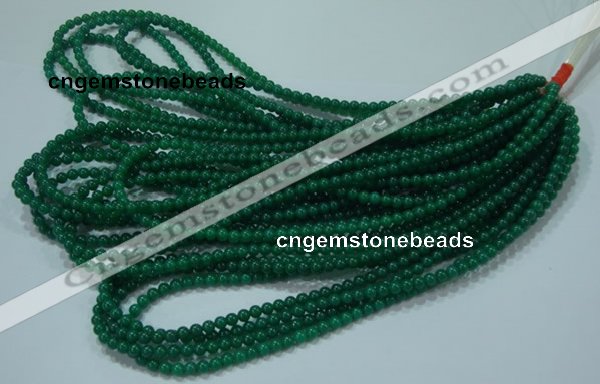 CTG25 15.5 inches 4mm round tiny green agate beads wholesale