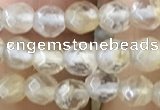 CTG2503 15.5 inches 4mm faceted round yellow watermelon beads