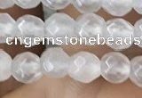 CTG2515 15.5 inches 4mm faceted round white jade beads wholesale