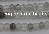 CTG253 15.5 inches 3mm round tiny cloudy quartz beads wholesale